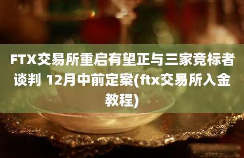 FTX交易所重启有望正与三家竞标者谈判 12月中前定案(ftx交易所入金教程)