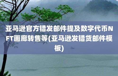 亚马逊官方错发邮件提及数字代币NFT画廊转售等(亚马逊发错货邮件模板)