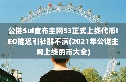 公链Sui宣布主网53正式上线代币IEO推迟引社群不满(2021年公链主网上线的币大全)