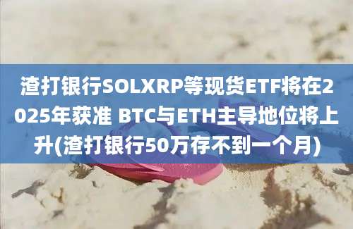 渣打银行SOLXRP等现货ETF将在2025年获准 BTC与ETH主导地位将上升(渣打银行50万存不到一个月)