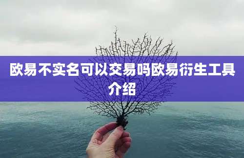 欧易不实名可以交易吗欧易衍生工具介绍