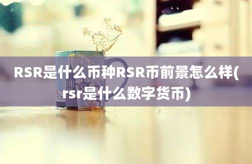 RSR是什么币种RSR币前景怎么样(rsr是什么数字货币)