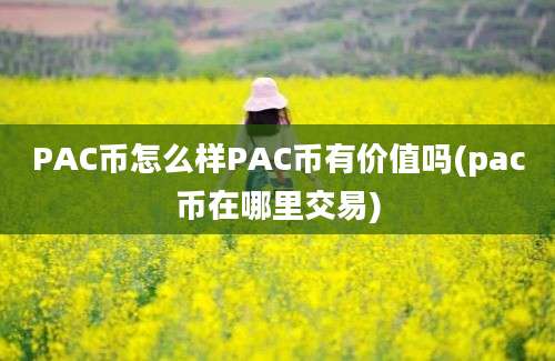 PAC币怎么样PAC币有价值吗(pac币在哪里交易)