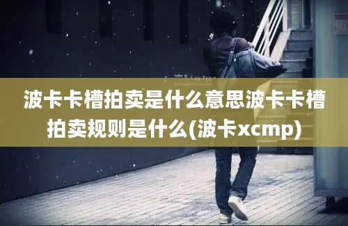 波卡卡槽拍卖是什么意思波卡卡槽拍卖规则是什么(波卡xcmp)