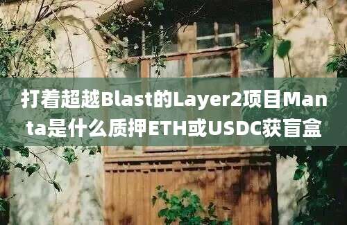 打着超越Blast的Layer2项目Manta是什么质押ETH或USDC获盲盒