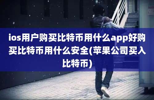 ios用户购买比特币用什么app好购买比特币用什么安全(苹果公司买入比特币)