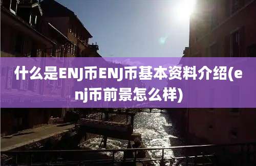 什么是ENJ币ENJ币基本资料介绍(enj币前景怎么样)