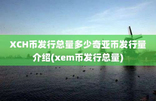 XCH币发行总量多少奇亚币发行量介绍(xem币发行总量)